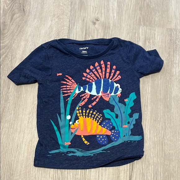 Carter's Other - 4 for $20 Carter's Navy Kids T-Shirt with Colorful Fish Design